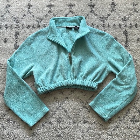 Cropped NY & Co. quarter zip sweater - Picture 1 of 4